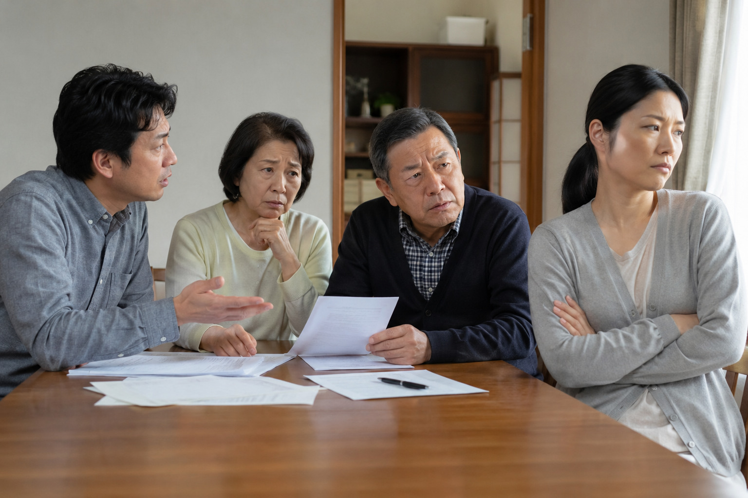 遺産分割協議で意見が対立し、一人が話し合いに応じない家族